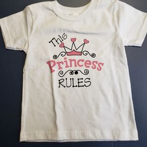 Gildan white Princeas TShirt Size 2T